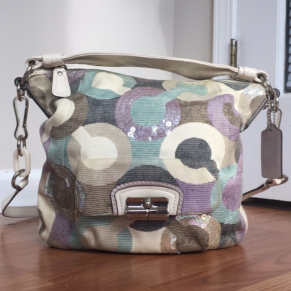 Coach Handbags - Coach Kristin Graphic Hobo w/ Sequins